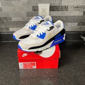 Nike Air Max 90 PRM - White/Racer Blue - Mens Size 8